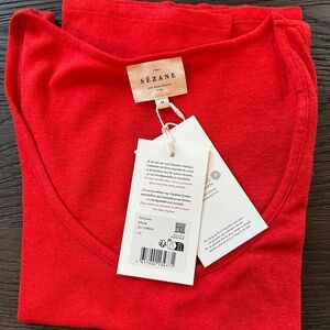 Sezane John Top Red - Size M